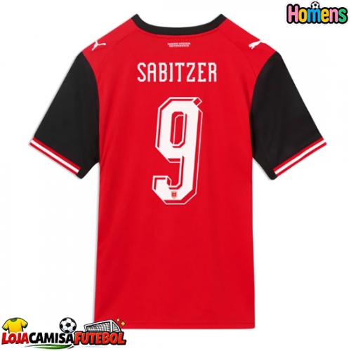 Camisa de Futebol Áustria Marcel Sabitzer #9 Equipamento Principal Mundo 2026 Manga Curta